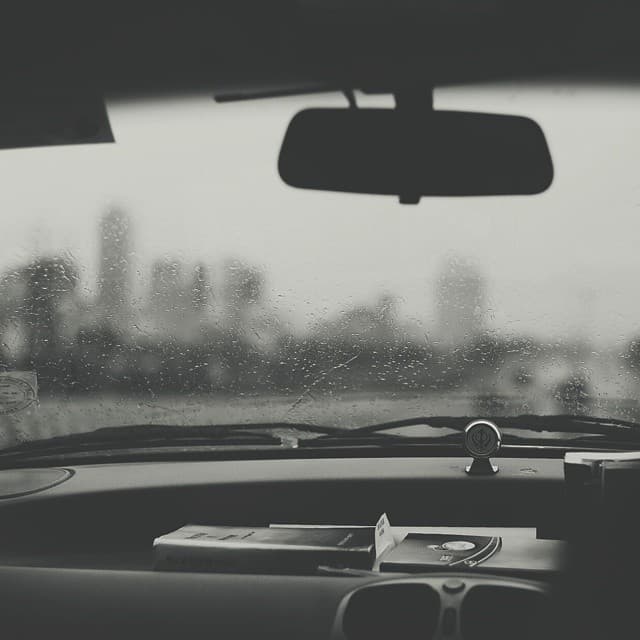 Rains & drives #vscocam #b&w #rain #bombay #Mumbai