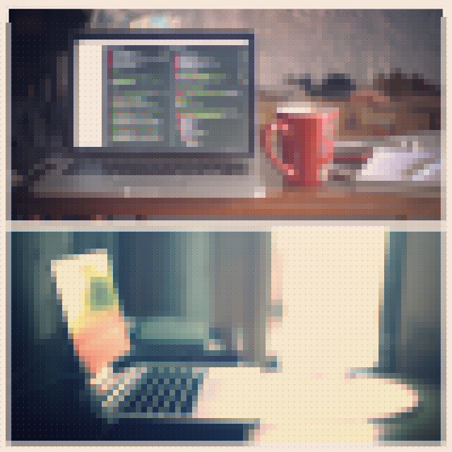 Working from home.