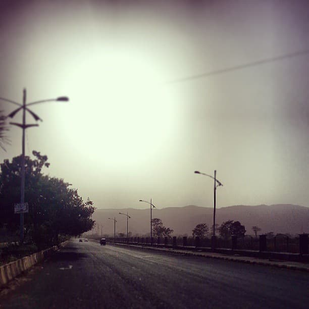 what if the sun was really that big? #sun #navimumbai #road