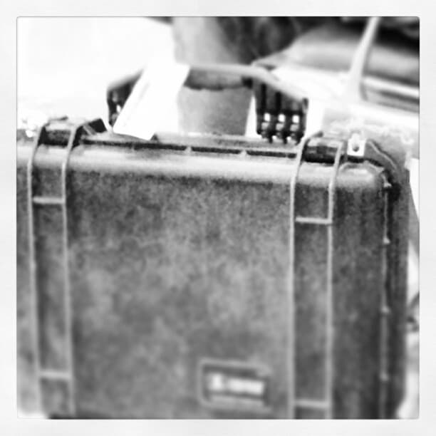 I want to know what is being protected in that pelican cade. (at Visakhapatnam International Airport)